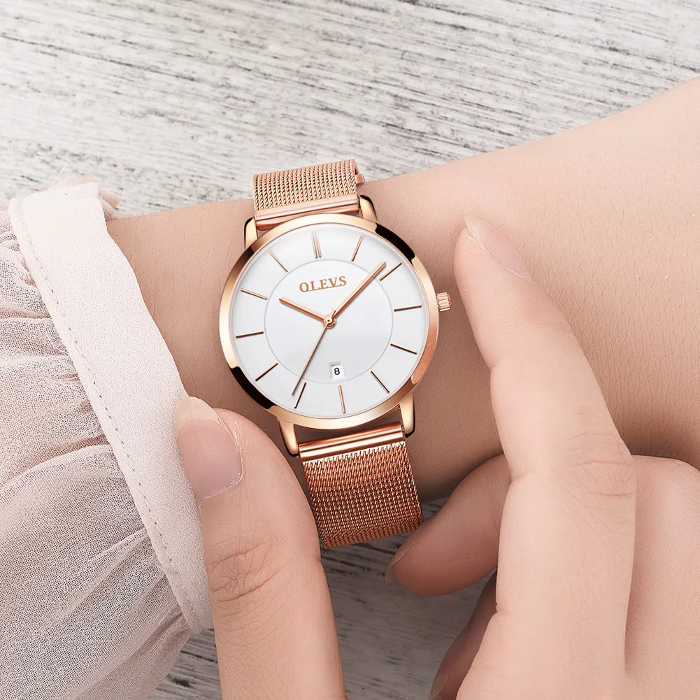 OLEVS Watches For Women Quartz Waterproof Watch Luxury Lady&