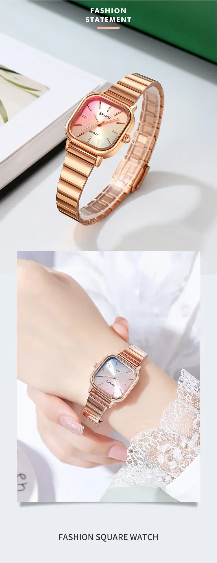 SKMEI 2190 For Ladies Female Girl Women Watches Waterproof Clock reloj mujer Luxury Stainless Steel Strap Quartz Wristwatch