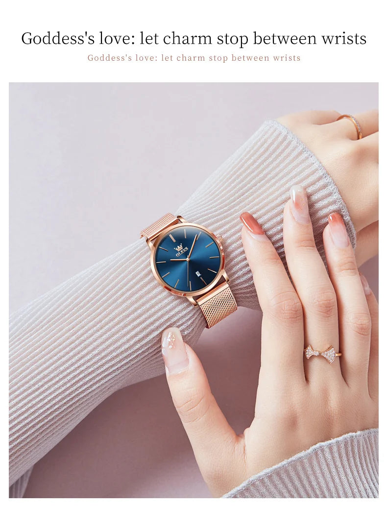 OLEVS Watches For Women Quartz Waterproof Watch Luxury Lady&