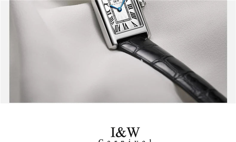 Switzerland Made Watch for Women CARNIVAL Brand Luxury Square Quartz Watch Ladies Fashion Waterproof Ultra Thin 2025 Reloj Mujer