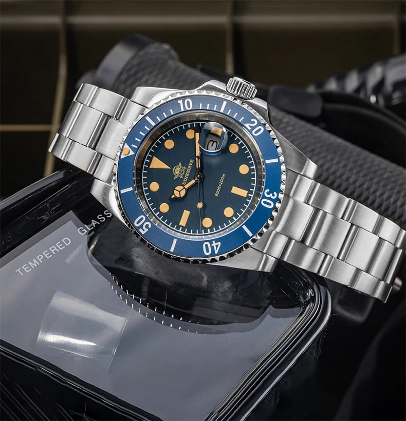 ADDIESDIVE AD2054 Quartz Watch 200M Waterproof Stainless Steel Men&