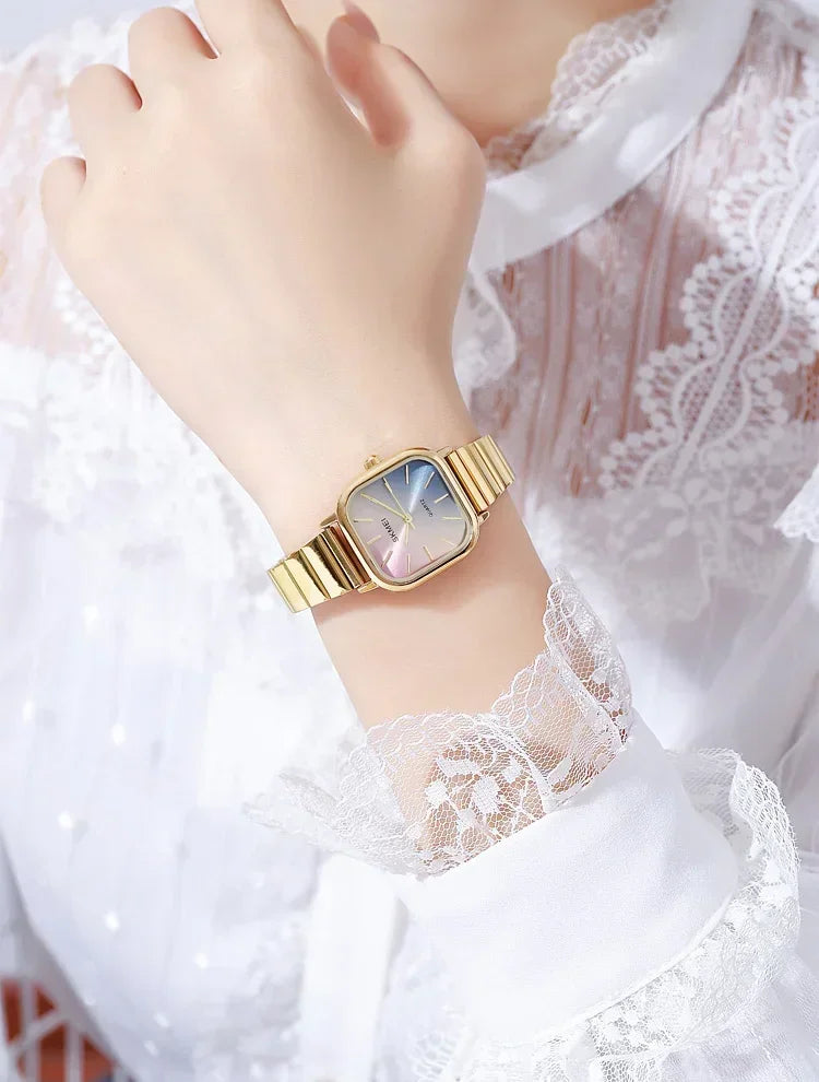 SKMEI 2190 For Ladies Female Girl Women Watches Waterproof Clock reloj mujer Luxury Stainless Steel Strap Quartz Wristwatch
