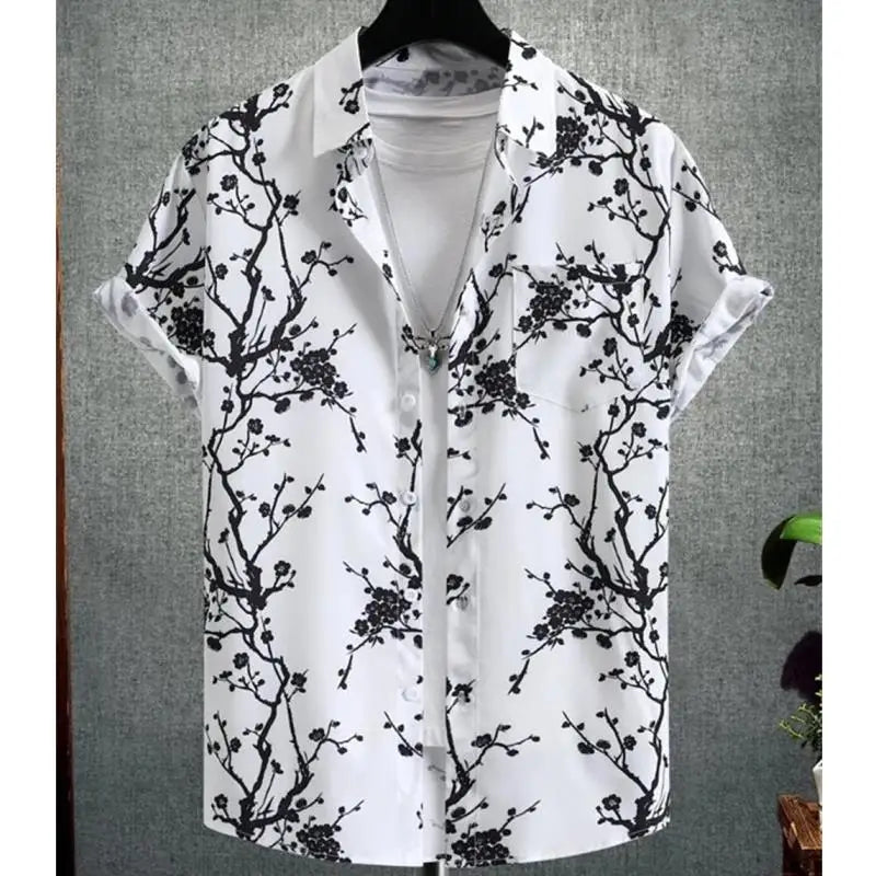 Fashion Shirt For Men 3d Ink Painting Prints Men&