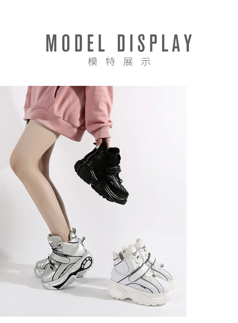 Sneakers Women Heel Platform New 2023 Pumps Sneakers Female Heels Wedges Chunky Shoes for Women Luxury High Quality Women Shoes