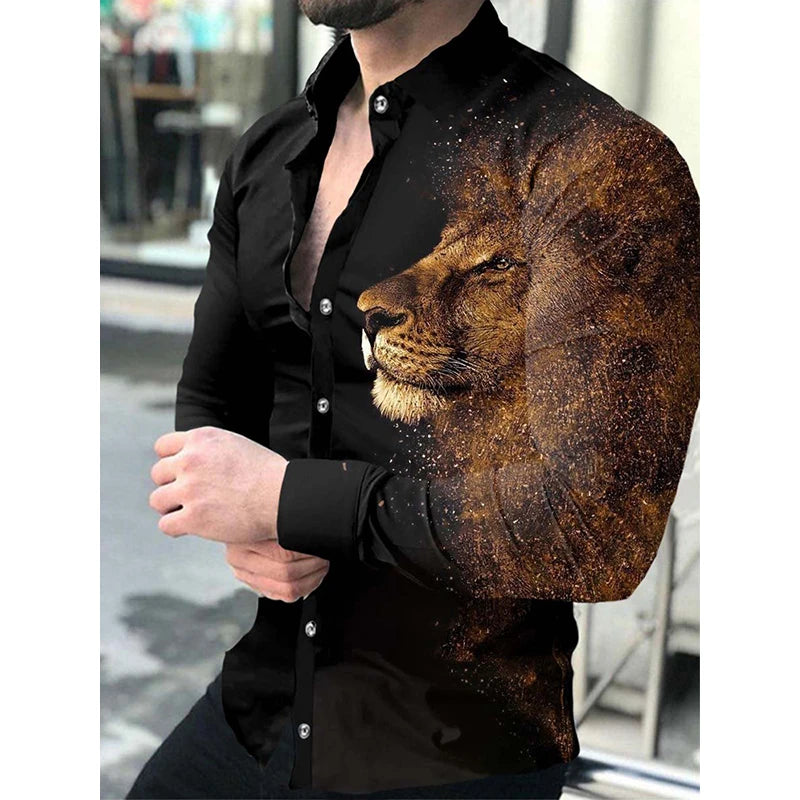 New Luxury Eagle Shirts American FLag 3d Printed Shirts Men Fashion Shirt Hawaiian Casual Beach Cardigan Blouse Men&