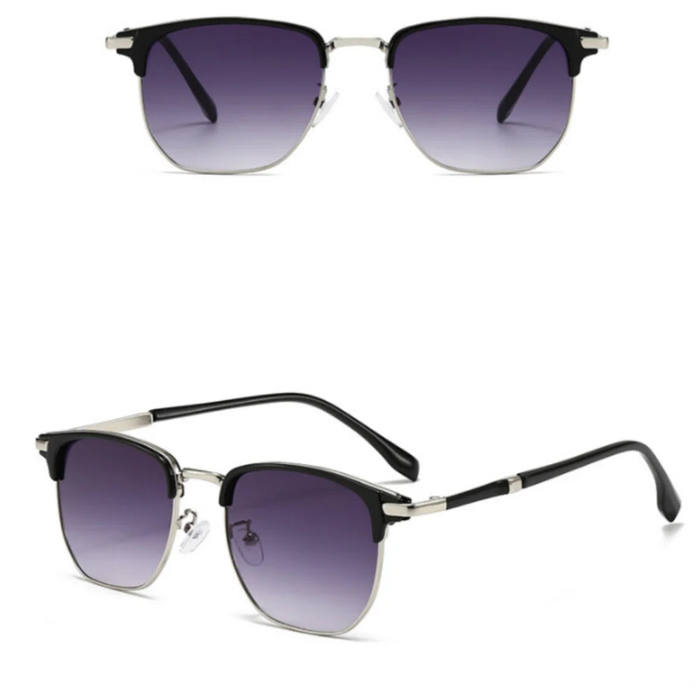 Sun Glasses Elegant Uv400 Eyewear Vintage Half Frame Sunglasses Fashion Sunglasses For Travel Driving Outdoor