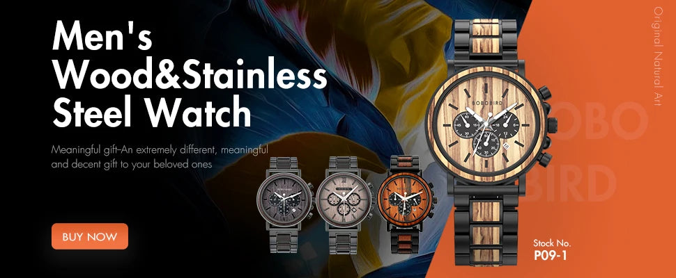 reloj hombre BOBO BIRD New Wooden Watch Men Top Brand Luxury Chronograph Military Quartz Watches for Man Dropshipping Customized