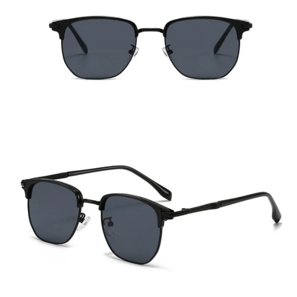 Sun Glasses Elegant Uv400 Eyewear Vintage Half Frame Sunglasses Fashion Sunglasses For Travel Driving Outdoor