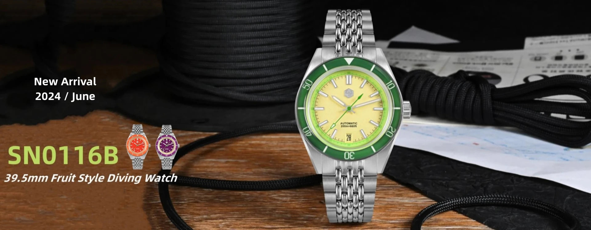 San Martin 39.5mm Limited Edition Full Lume Dial Automatic Mens Watch NH34 GMT 6H Date 10Bar Luxury Kol Saati SN0116W