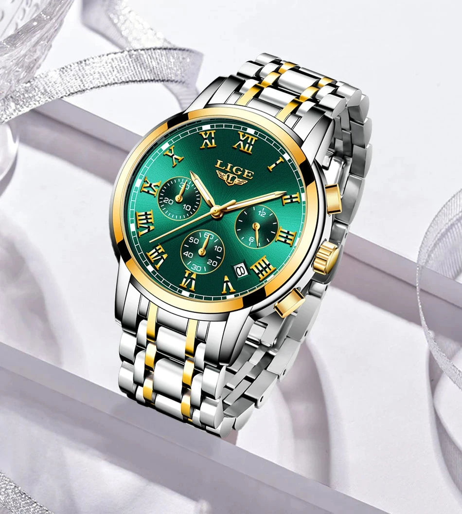 LIGE 2024 New Fashion Women Watches Ladies Top Brand Luxury Creative Steel Women Bracelet Watches Female Quartz Waterproof Watch