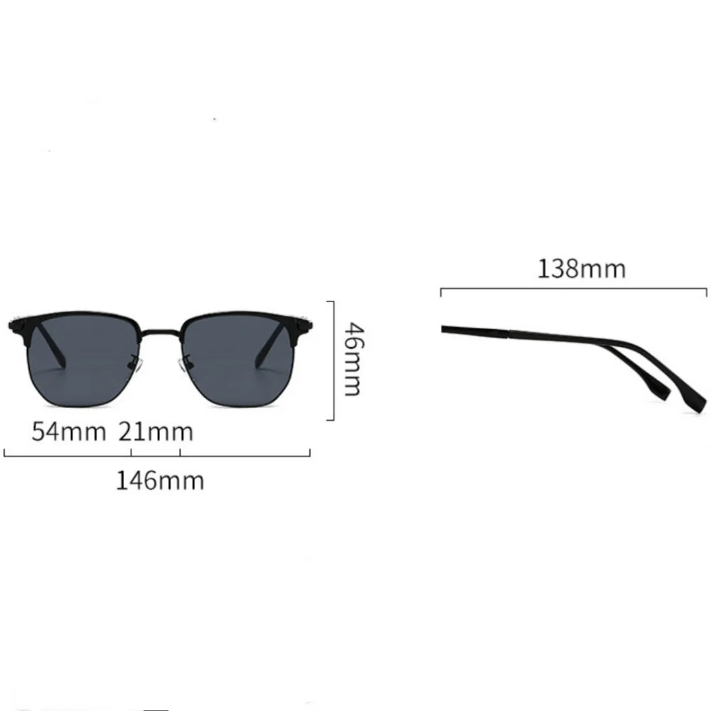 Sun Glasses Elegant Uv400 Eyewear Vintage Half Frame Sunglasses Fashion Sunglasses For Travel Driving Outdoor