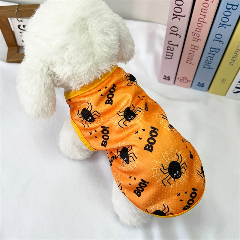 Dog Clothes for Small Medium Dogs Cats Autumn Winter Halloween Festival Print Clothing Chihuahua French Bulldog Pug Pet Outfits