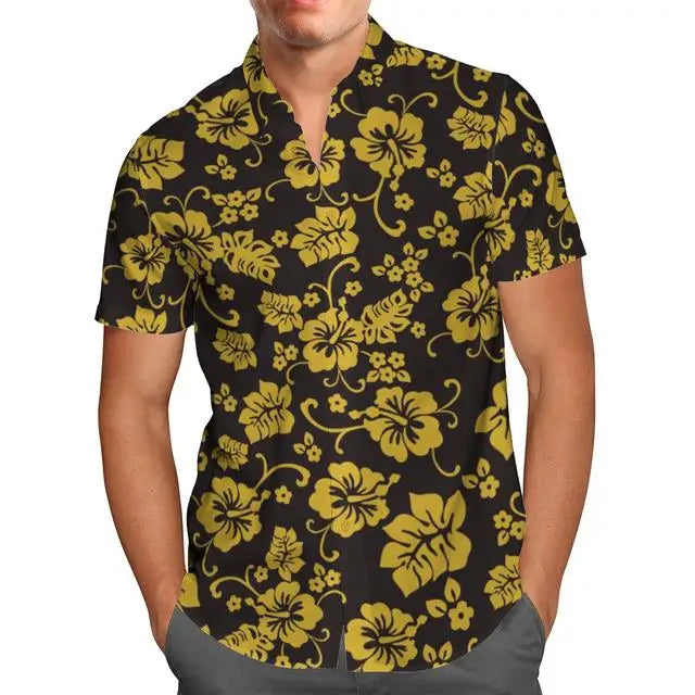 US ARMY-VETERAN 3D Beach Hawaiian 2024 Summer Men Shirt Short Sleeve Streetwear Oversized 5XL Camisa Social Chemise Homme