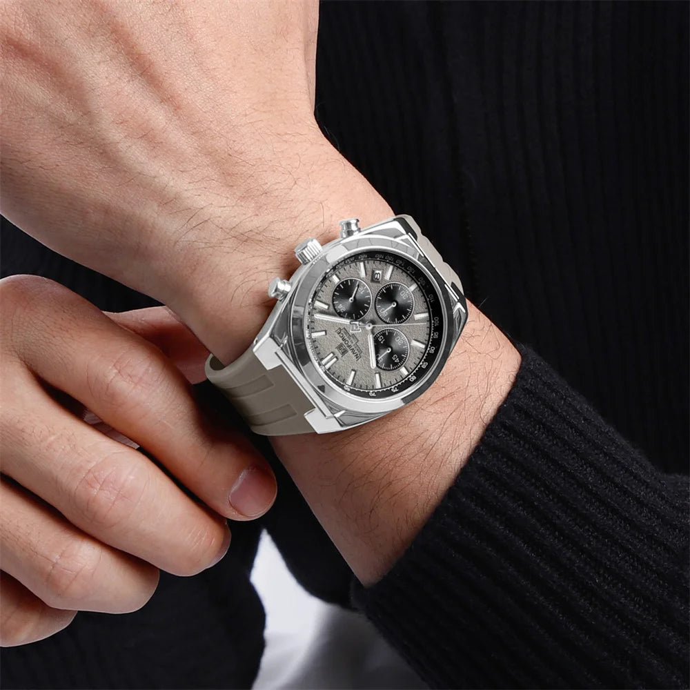 NAVIFORCE Men Watch Sport Top Brand Luxury Military Chronograph Date Original Wristwatch Waterproof Quartz Male Clock Gift 8080