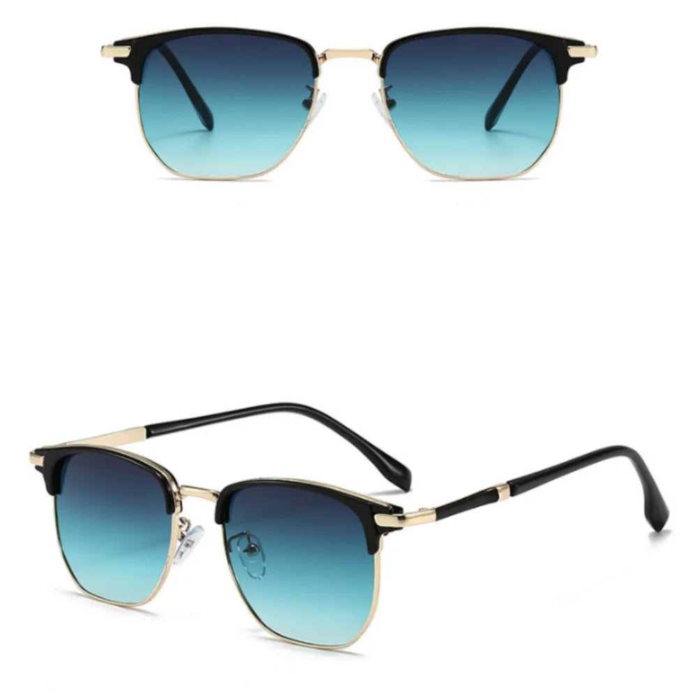 Sun Glasses Elegant Uv400 Eyewear Vintage Half Frame Sunglasses Fashion Sunglasses For Travel Driving Outdoor