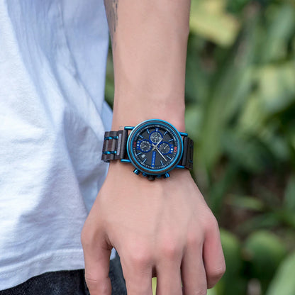 reloj hombre BOBO BIRD New Wooden Watch Men Top Brand Luxury Chronograph Military Quartz Watches for Man Dropshipping Customized