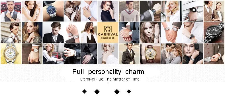 Switzerland Made Watch for Women CARNIVAL Brand Luxury Square Quartz Watch Ladies Fashion Waterproof Ultra Thin 2025 Reloj Mujer