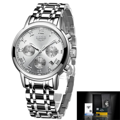LIGE 2024 New Fashion Women Watches Ladies Top Brand Luxury Creative Steel Women Bracelet Watches Female Quartz Waterproof Watch