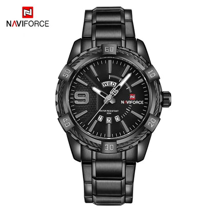 NAVIFORCE Military Golden Watch for Men Top Luxury Brand Wristwatch Waterproof Mens Stainless Steel Sport Watches Male Clock