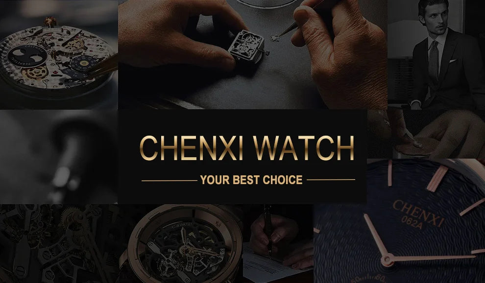 CHENXI Brand Lady Watch Elegant Black Ceramics Simple Minimalism Small Narrow Quartz Casual Women Clock Rhinestone Wristwatch