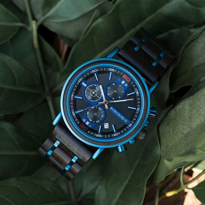 reloj hombre BOBO BIRD New Wooden Watch Men Top Brand Luxury Chronograph Military Quartz Watches for Man Dropshipping Customized