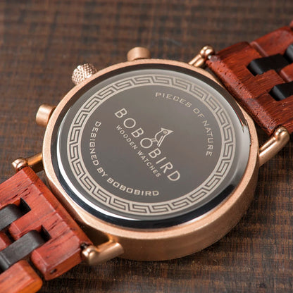 reloj hombre BOBO BIRD New Wooden Watch Men Top Brand Luxury Chronograph Military Quartz Watches for Man Dropshipping Customized