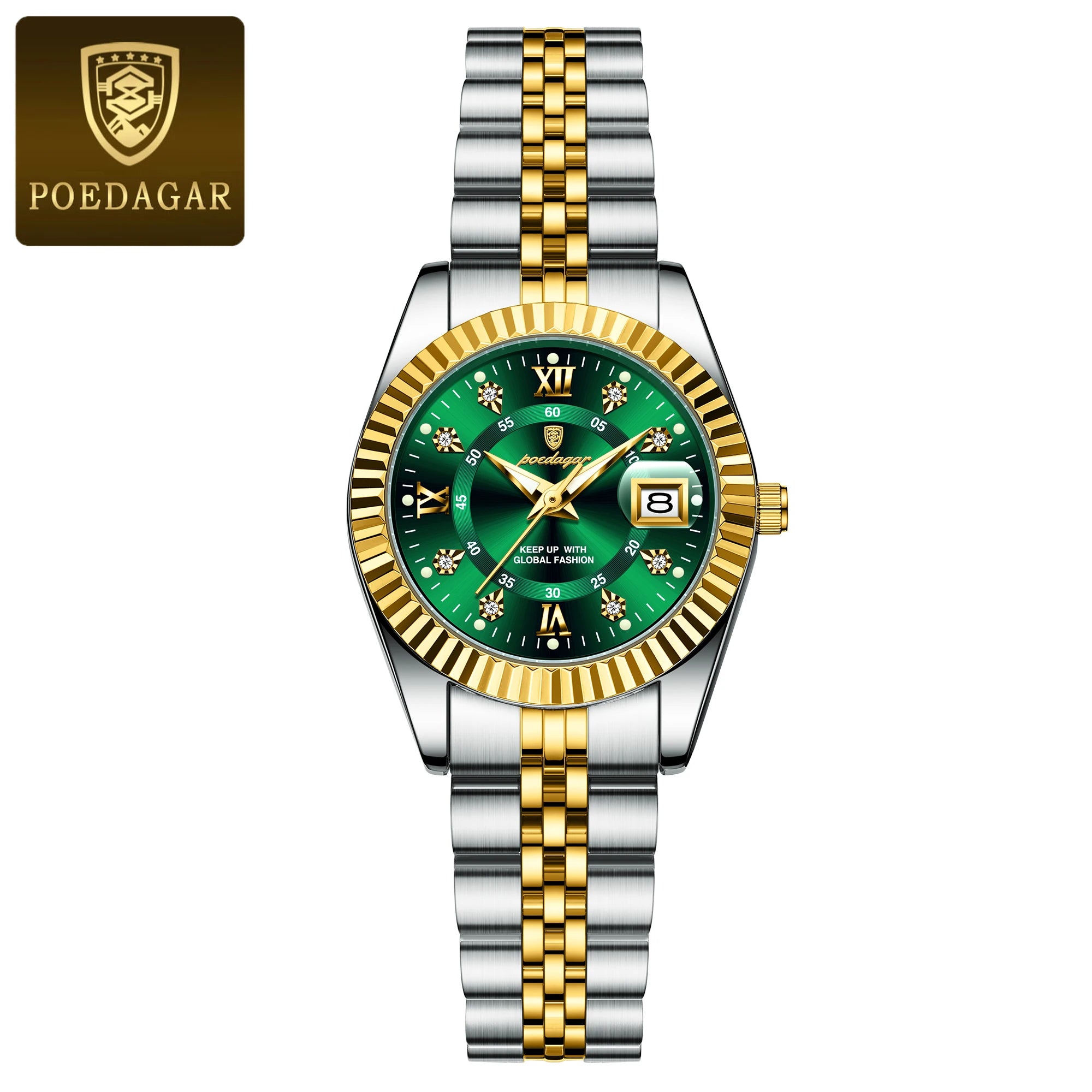 POEDAGAR Top Luxury Watch For Women Waterproof Stainless Steel Luminous Date Ladies Watch Quartz Fashion Elegant Women&