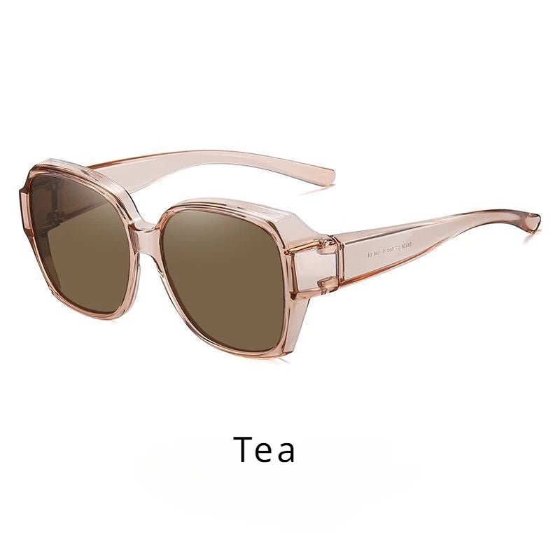 Men Sun Glasses Wear Over Prescription Glasses Square Shades Fit Over Glasses Sunglasses Polarized UV400 Sunglasses for Driving