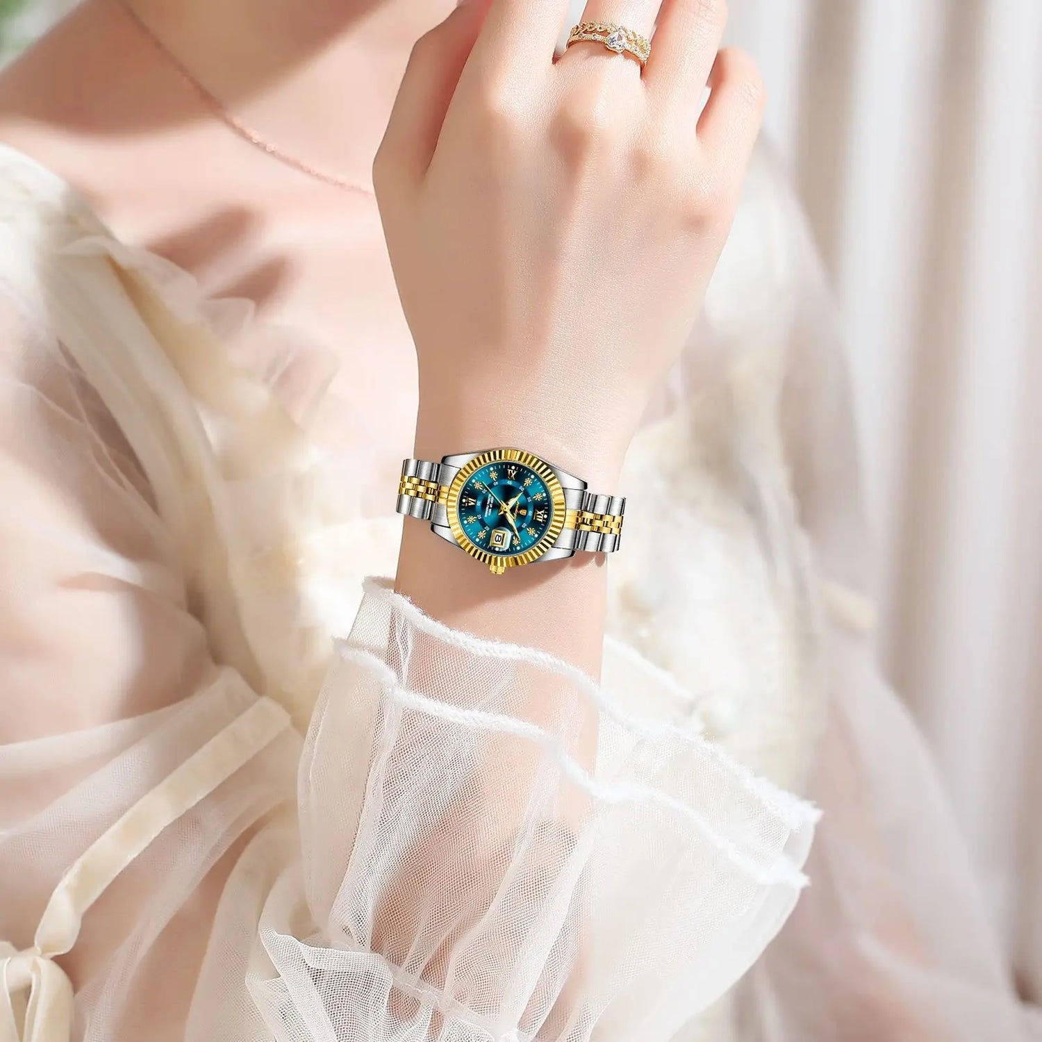 POEDAGAR Top Luxury Watch For Women Waterproof Stainless Steel Luminous Date Ladies Watch Quartz Fashion Elegant Women&