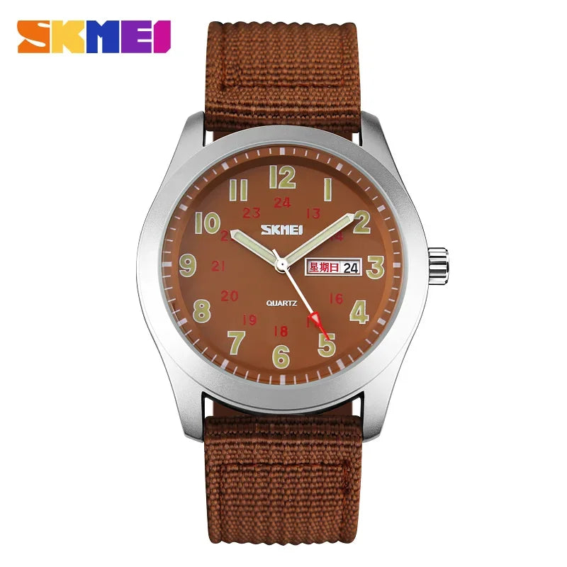 SKMEI 9112 Watches Luminous Pointer Waterproof Male Wristwatch Date Calendar Clock Reloj Hombre Luxury Men Sport Quartz