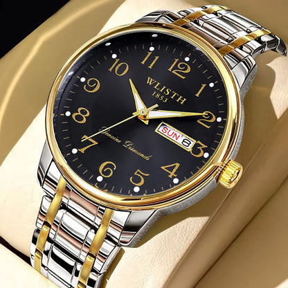 Quartz Watch Digital Elderly Professional Night Light Watch Calendar Waterproof Gift Watch