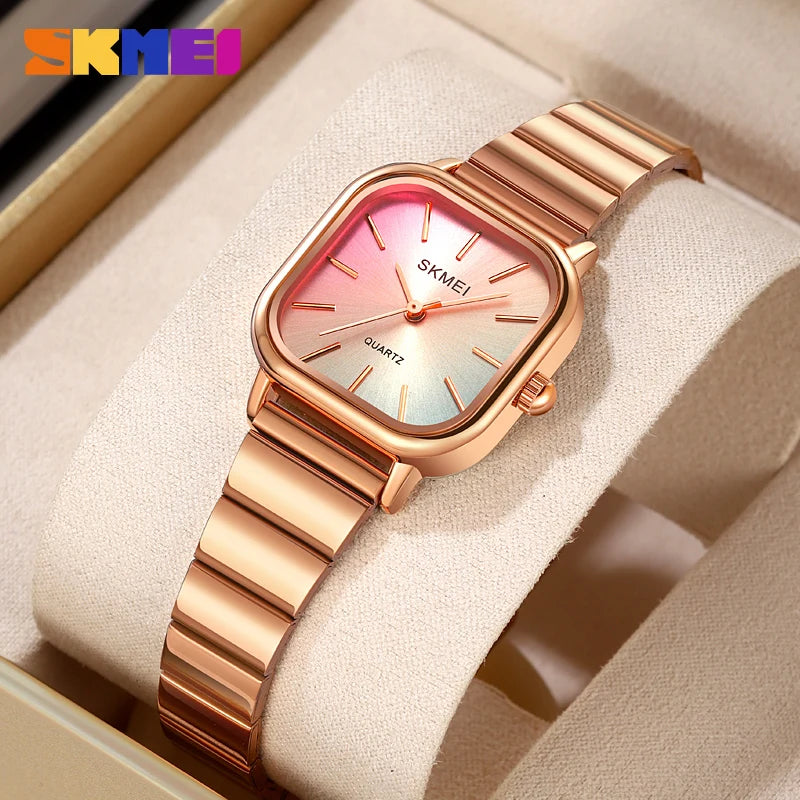 SKMEI 2190 For Ladies Female Girl Women Watches Waterproof Clock reloj mujer  Luxury Stainless Steel Strap Quartz Wristwatch