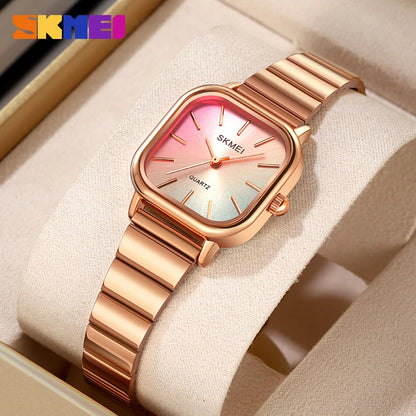 SKMEI 2190 For Ladies Female Girl Women Watches Waterproof Clock reloj mujer  Luxury Stainless Steel Strap Quartz Wristwatch