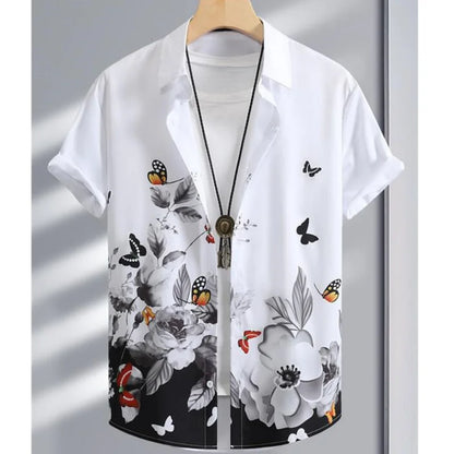 Fashion Shirt For Men 3d Ink Painting Prints Men&