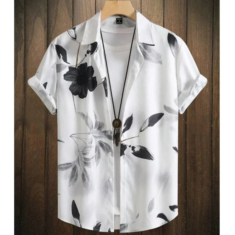 Fashion Shirt For Men 3d Ink Painting Prints Men&