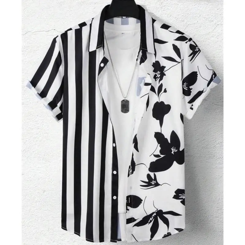 Fashion Shirt For Men 3d Ink Painting Prints Men&