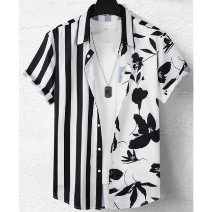Fashion Shirt For Men 3d Ink Painting Prints Men&