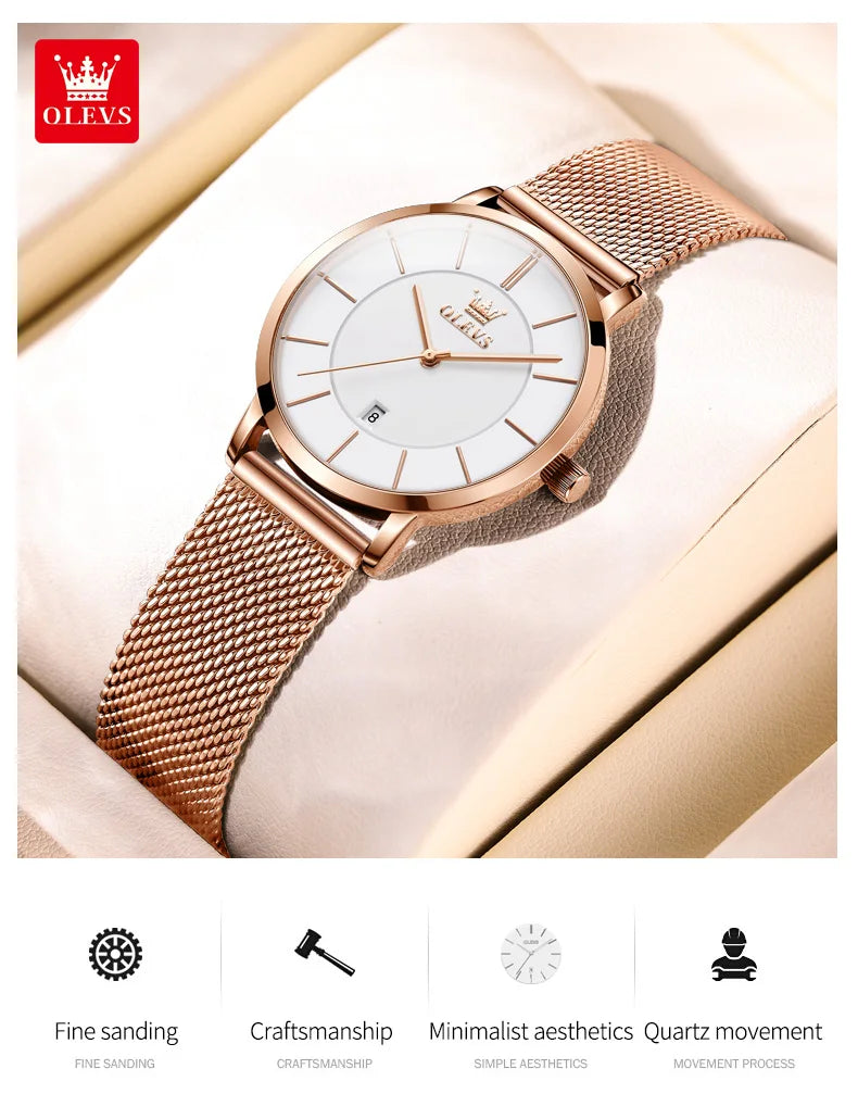OLEVS Watches For Women Quartz Waterproof Watch Luxury Lady&