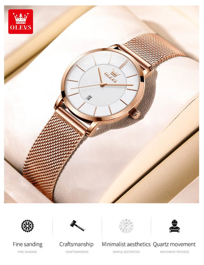 OLEVS Watches For Women Quartz Waterproof Watch Luxury Lady&