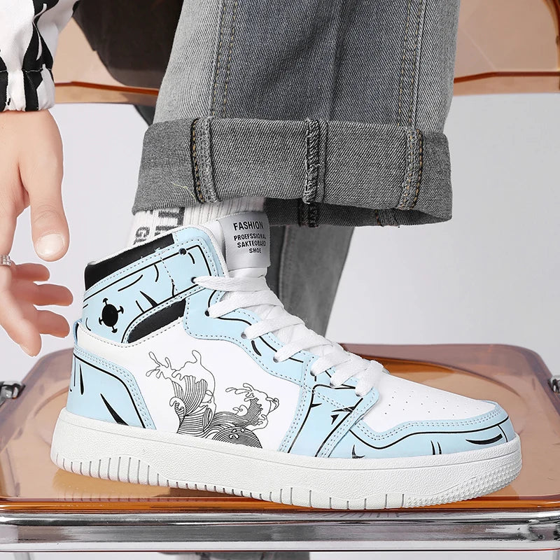 High Quality Sneakers Male Trend Red Platform Basketball Shoes Men Casual White Sport Walking Sneakers Men&