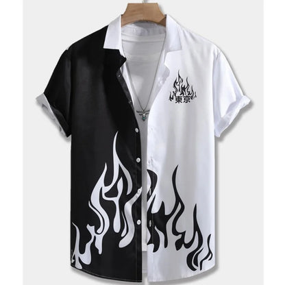 Fashion Shirt For Men 3d Ink Painting Prints Men&