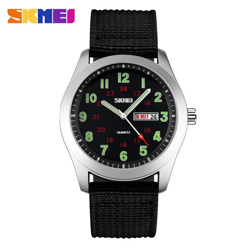 SKMEI 9112 Watches Luminous Pointer Waterproof Male Wristwatch Date Calendar Clock Reloj Hombre Luxury Men Sport Quartz