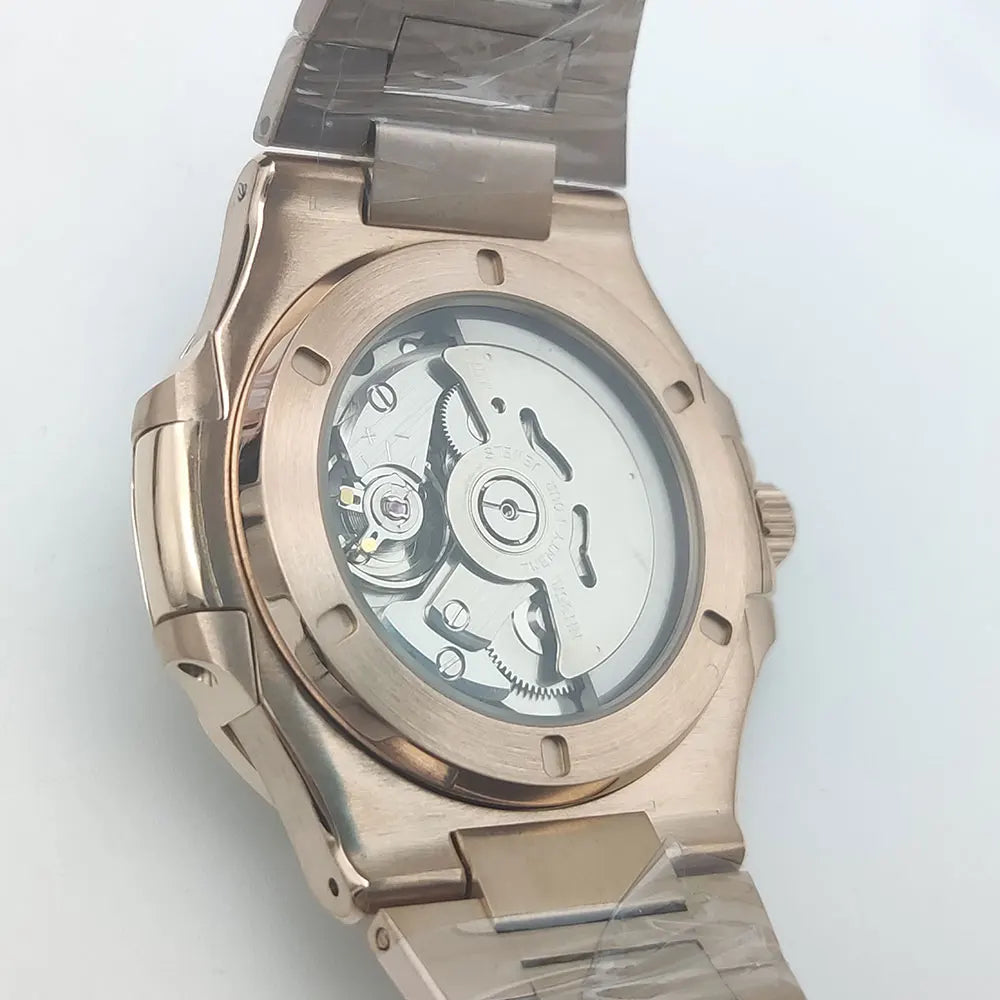Luxury Rose Gold 40MM Square NH35 Movement Automatic Mechanical Men&
