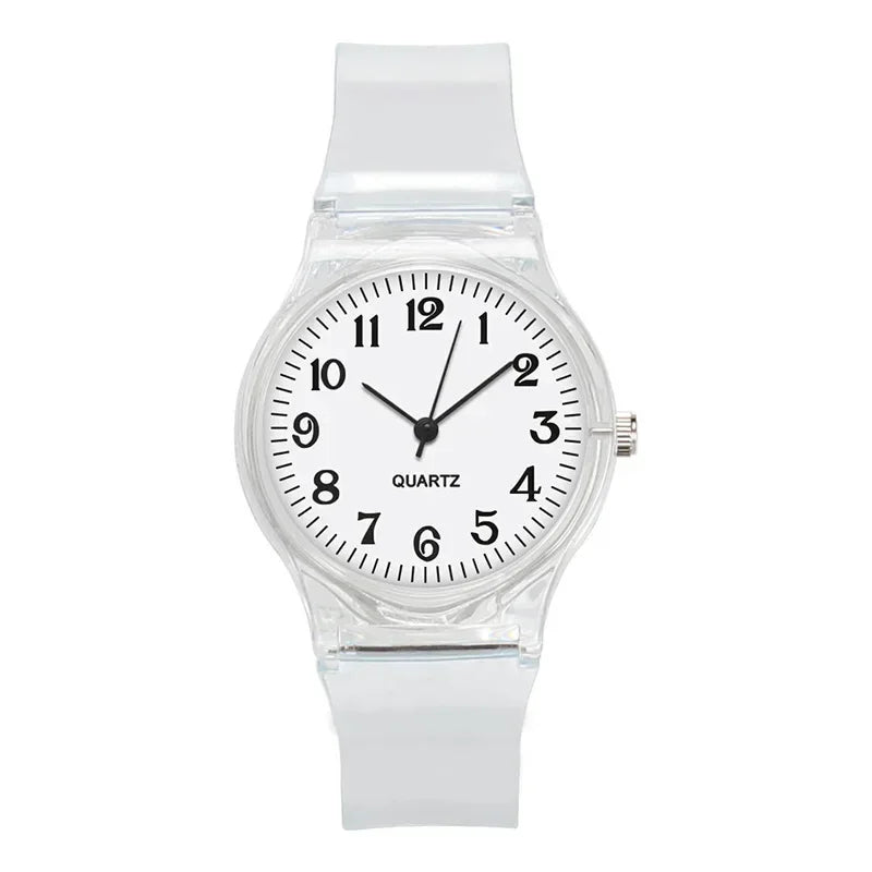 Casual Fashion Women Lady Silicone Jelly Quartz Watch Women Lovely Wristwatch Transparent Summer Candy Color Student Sport Clock