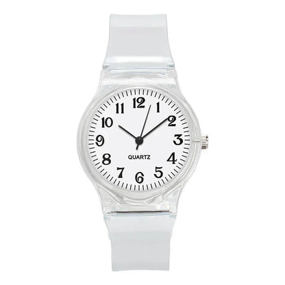 Casual Fashion Women Lady Silicone Jelly Quartz Watch Women Lovely Wristwatch Transparent Summer Candy Color Student Sport Clock