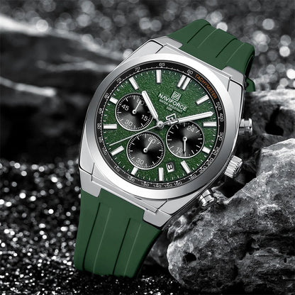 NAVIFORCE Men Watch Sport Top Brand Luxury Military Chronograph Date Original Wristwatch Waterproof Quartz Male Clock Gift 8080