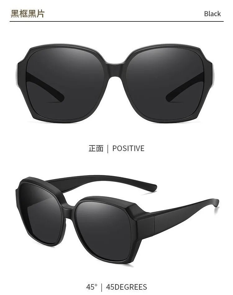 Men Sun Glasses Wear Over Prescription Glasses Square Shades Fit Over Glasses Sunglasses Polarized UV400 Sunglasses for Driving