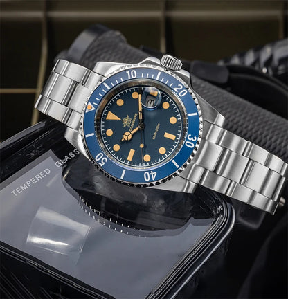 ADDIESDIVE AD2054 Quartz Watch 200M Waterproof Stainless Steel Men&
