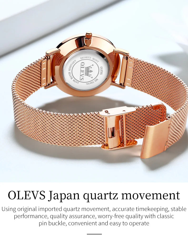 OLEVS Watches For Women Quartz Waterproof Watch Luxury Lady&