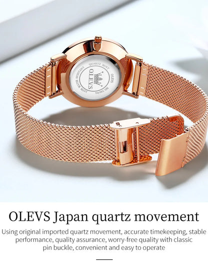 OLEVS Watches For Women Quartz Waterproof Watch Luxury Lady&